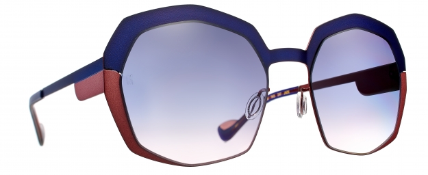 Caroline Abram JADE - MIDNIGHT BLUE / GRENADINE stainless...